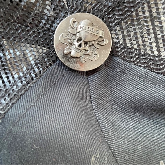 ❌❌SOLD❌❌ VTG Ed Hardy • y2k early 2000s bedazzled trucker snapback hat - Picture 4 of 7